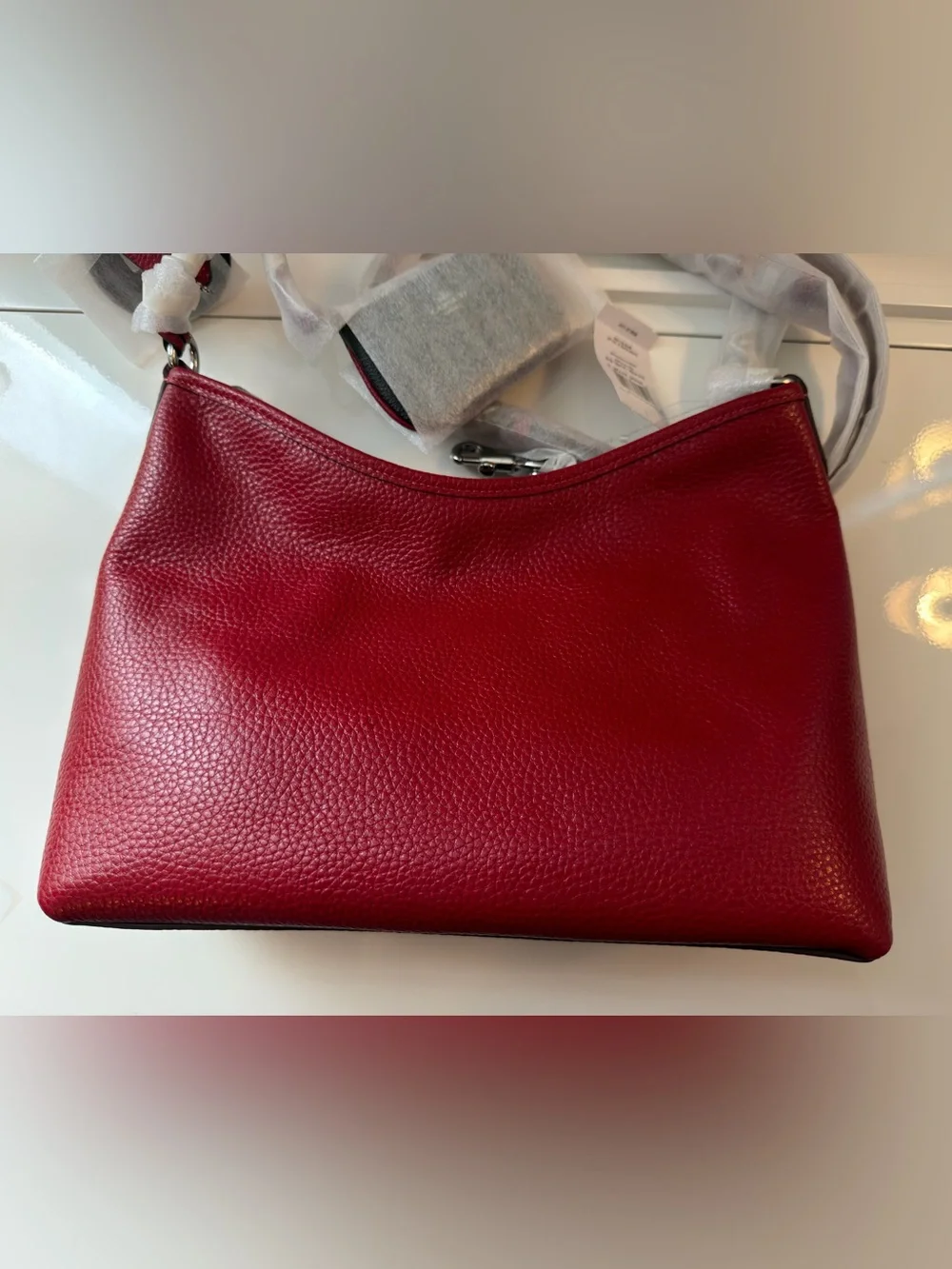 Coach Laurel Small Shoulder Bag With Mirror Charm And Pouch